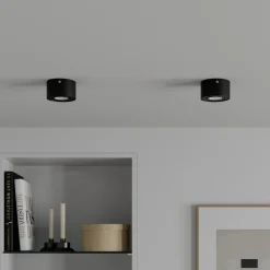 LED-takspotlight i rør, svart