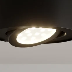 LED-takspotlight i rør, svart