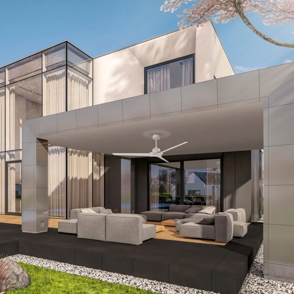 LED-takvifte Brisa hvit DC stille Ø 175 cm CCT