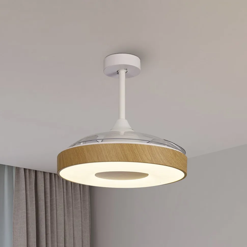 LED-takvifte Coin Mini tre DC stille Ø 91 cm CCT