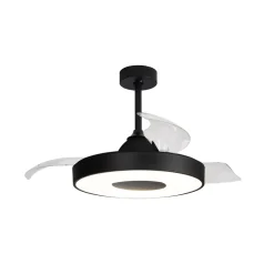 LED-takvifte Coin svart DC-motor stille 106 cm CCT