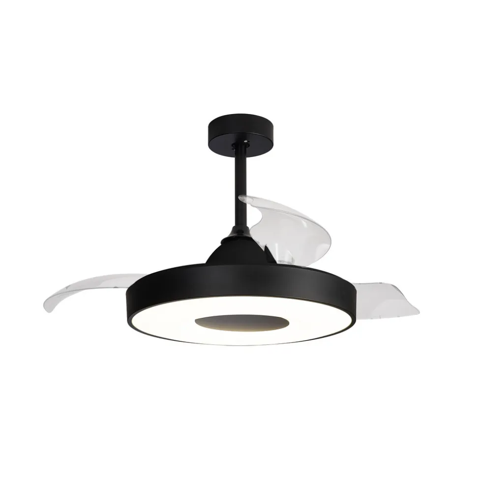 LED-takvifte Coin svart DC-motor stille 106 cm CCT