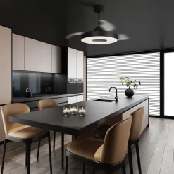 LED-takvifte Coin svart DC-motor stille 106 cm CCT