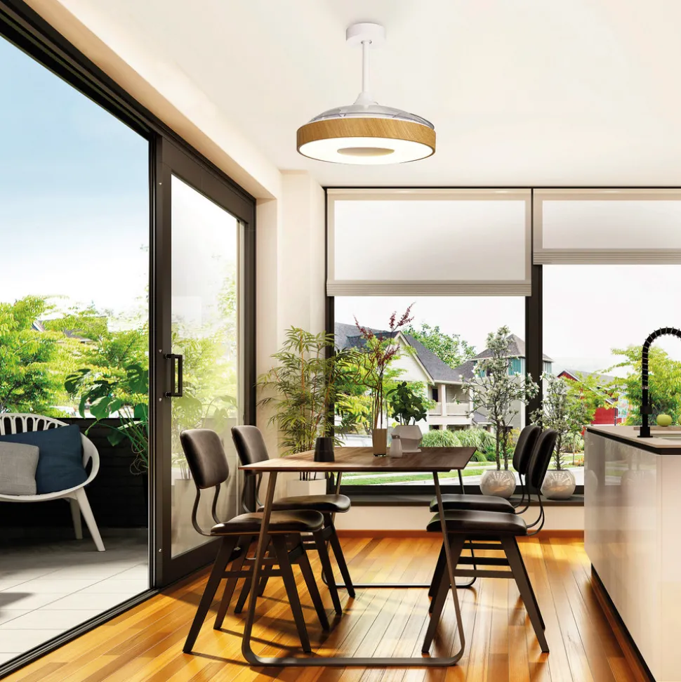 LED-takvifte Coin tre DC-motor stille Ø 106 cm CCT