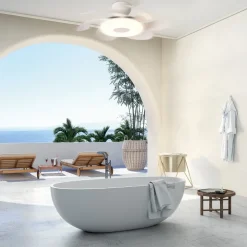 LED-takvifte Flower hvit DC-motor stillegående Ø 79 cm CCT