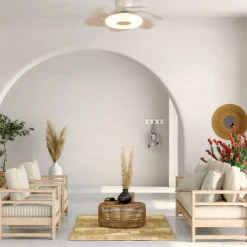 LED-takvifte Flower tre DC-motor stille Ø 79 cm CCT