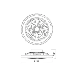 LED-takvifte Gamer hvit DC stille Ø 47 cm CCT RGB