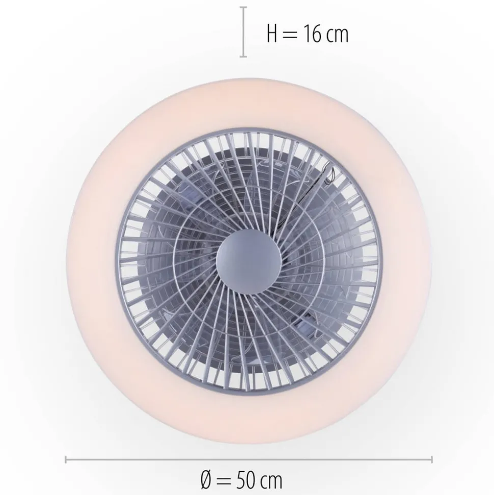 LED-takvifte Leonard Ø50cm, seriebryter