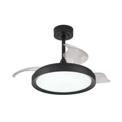 LED-takvifte Mistral Mini svart DC stille Ø91cm CCT