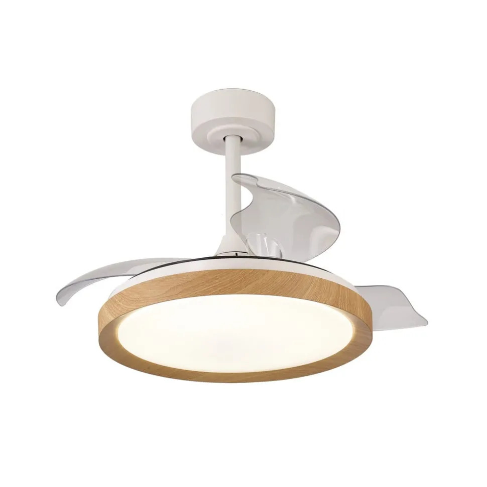 LED-takvifte Mistral Mini tre DC stille Ø 91 cm CCT