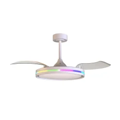 LED-takvifte Rafaga hvit DC stille Ø 106 cm CCT RGB