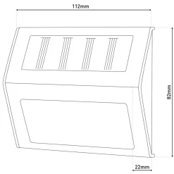 LED-utendørs vegglampe 5282104, stål, sett med 4, IP44