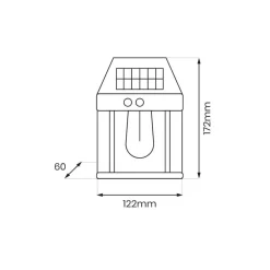 LED-utendørs vegglampe Filo, plast, svart, IP44