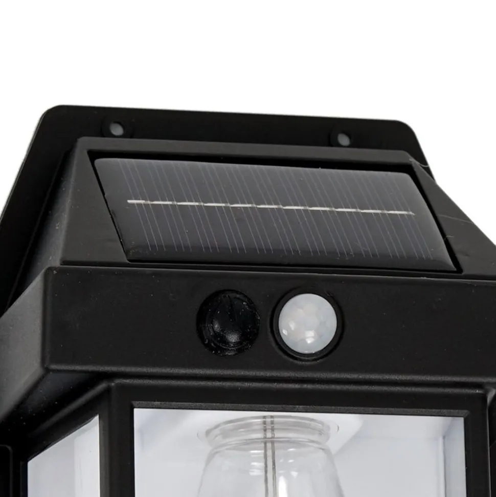 LED-utendørs vegglampe Filo, plast, svart, IP44