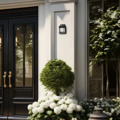 LED-utendørs vegglampe Filo, plast, svart, IP44