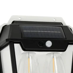 LED-utendørs vegglampe Filo Double, svart, IP44