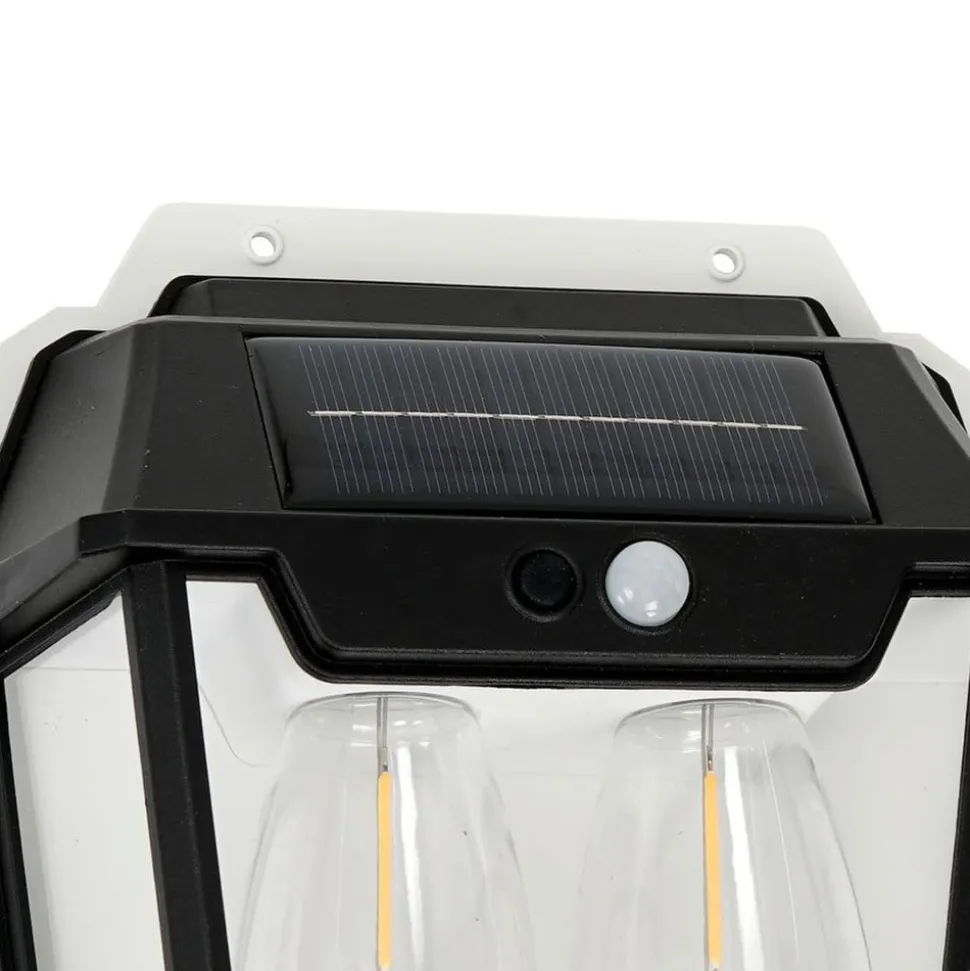 LED-utendørs vegglampe Filo Double, svart, IP44