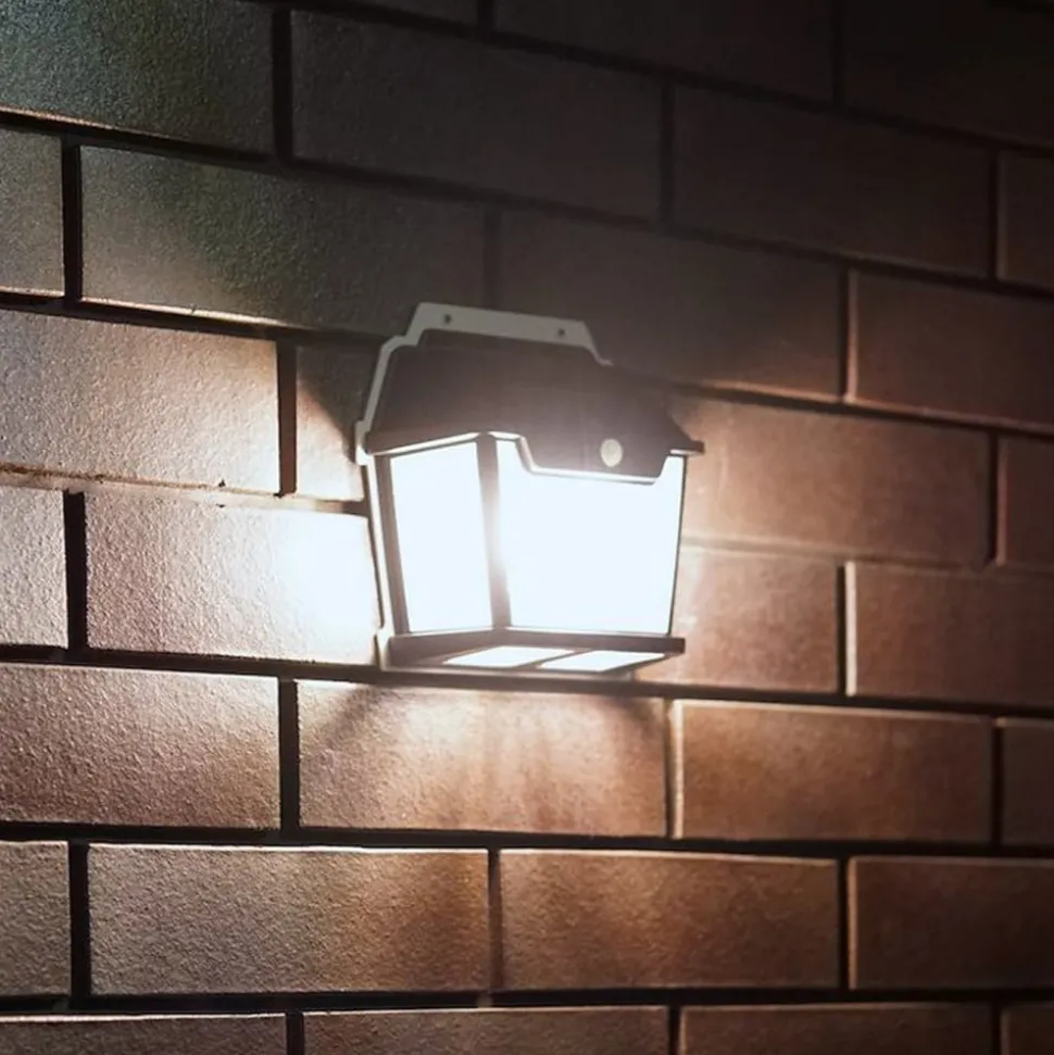 LED-utendørs vegglampe Filo Double, svart, IP44