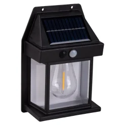 LED-utendørs vegglampe Mira, sensor, svart, sett med 2 stk. IP44