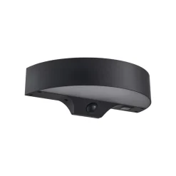 LED-utendørs vegglampe Monay Round, svart, IP44