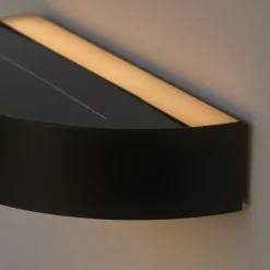 LED-utendørs vegglampe Monay Round, svart, IP44