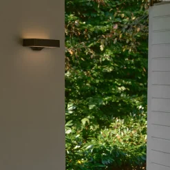 LED-utendørs vegglampe Monay Square, svart, IP44