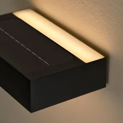 LED-utendørs vegglampe Monay Square, svart, IP44