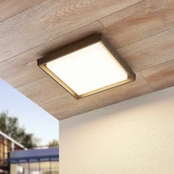 LED-utetaklampe Birta, kantet, 34 cm