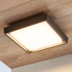 LED-utetaklampe Birta, kantet, 27 cm