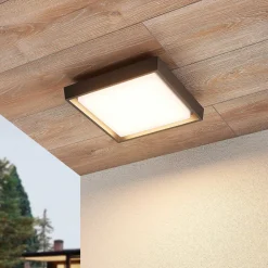 LED-utetaklampe Birta, kantet, 27 cm