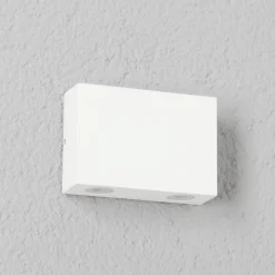 LED-utevegglampe Henor i hvitt, 4 lys