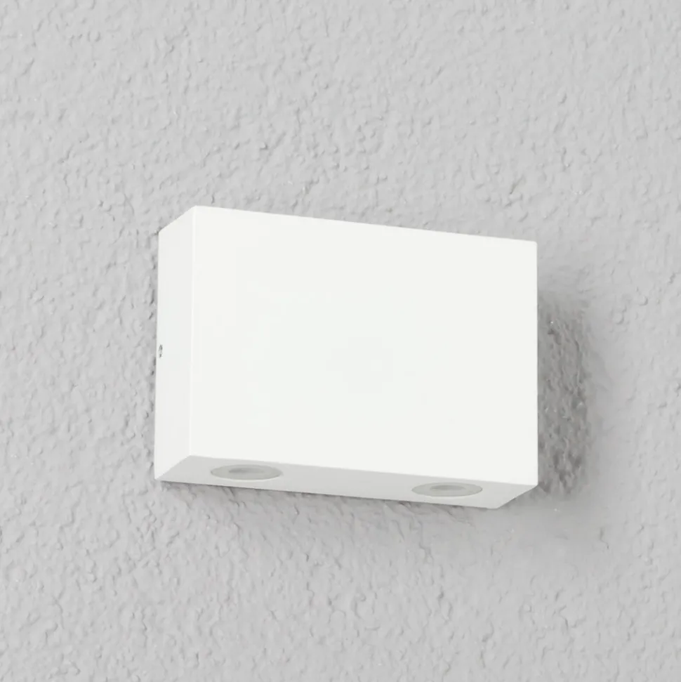 LED-utevegglampe Henor i hvitt, 4 lys