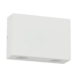 LED-utevegglampe Henor i hvitt, 4 lys