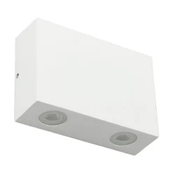 LED-utevegglampe Henor i hvitt, 4 lys