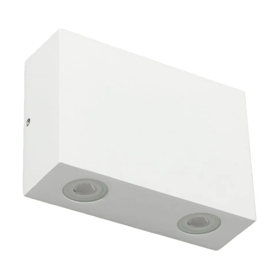 LED-utevegglampe Henor i hvitt, 4 lys