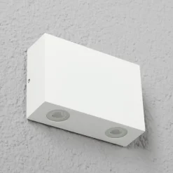 LED-utevegglampe Henor i hvitt, 4 lys