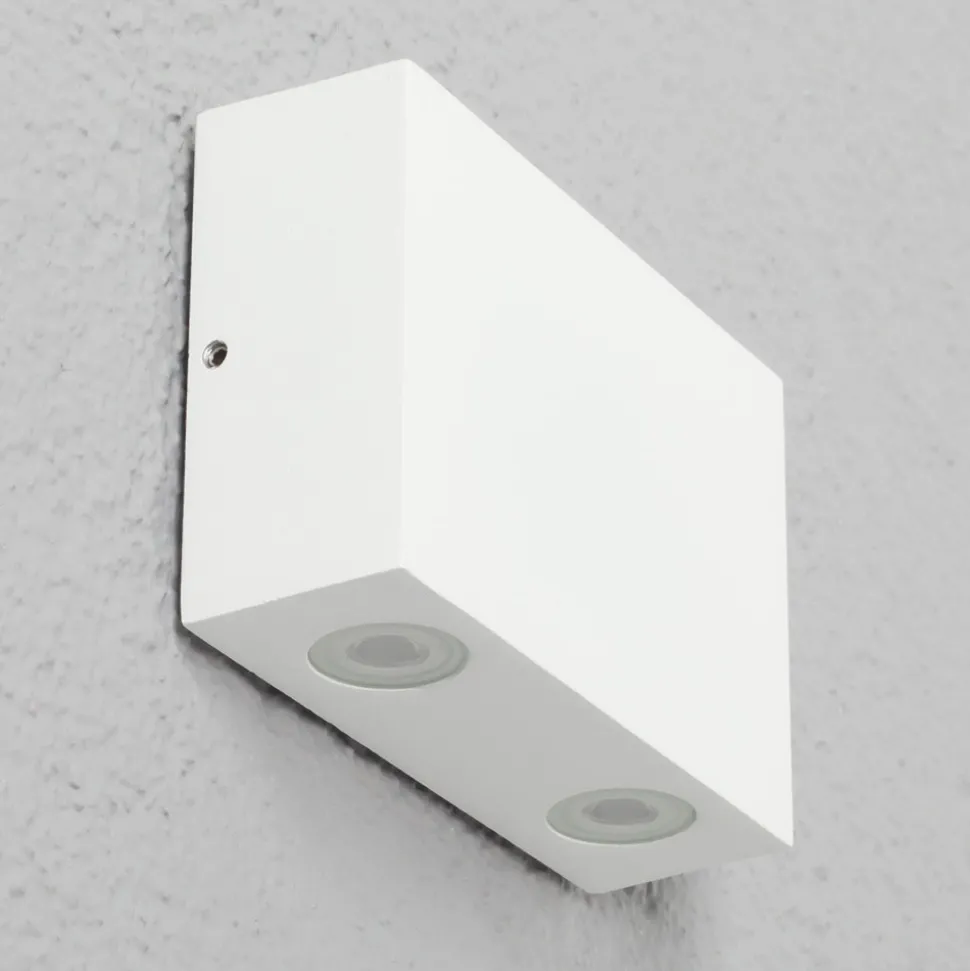 LED-utevegglampe Henor i hvitt, 4 lys