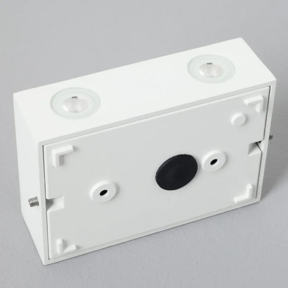 LED-utevegglampe Henor i hvitt, 4 lys