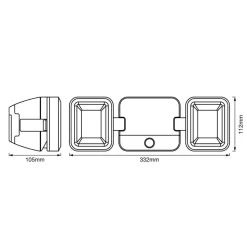 LEDVANCE Battery Spotlight Utendørs vegg 2 lyskilder hvit