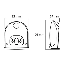 LEDVANCE Door Down utendørs LED-vegglampe, sølv