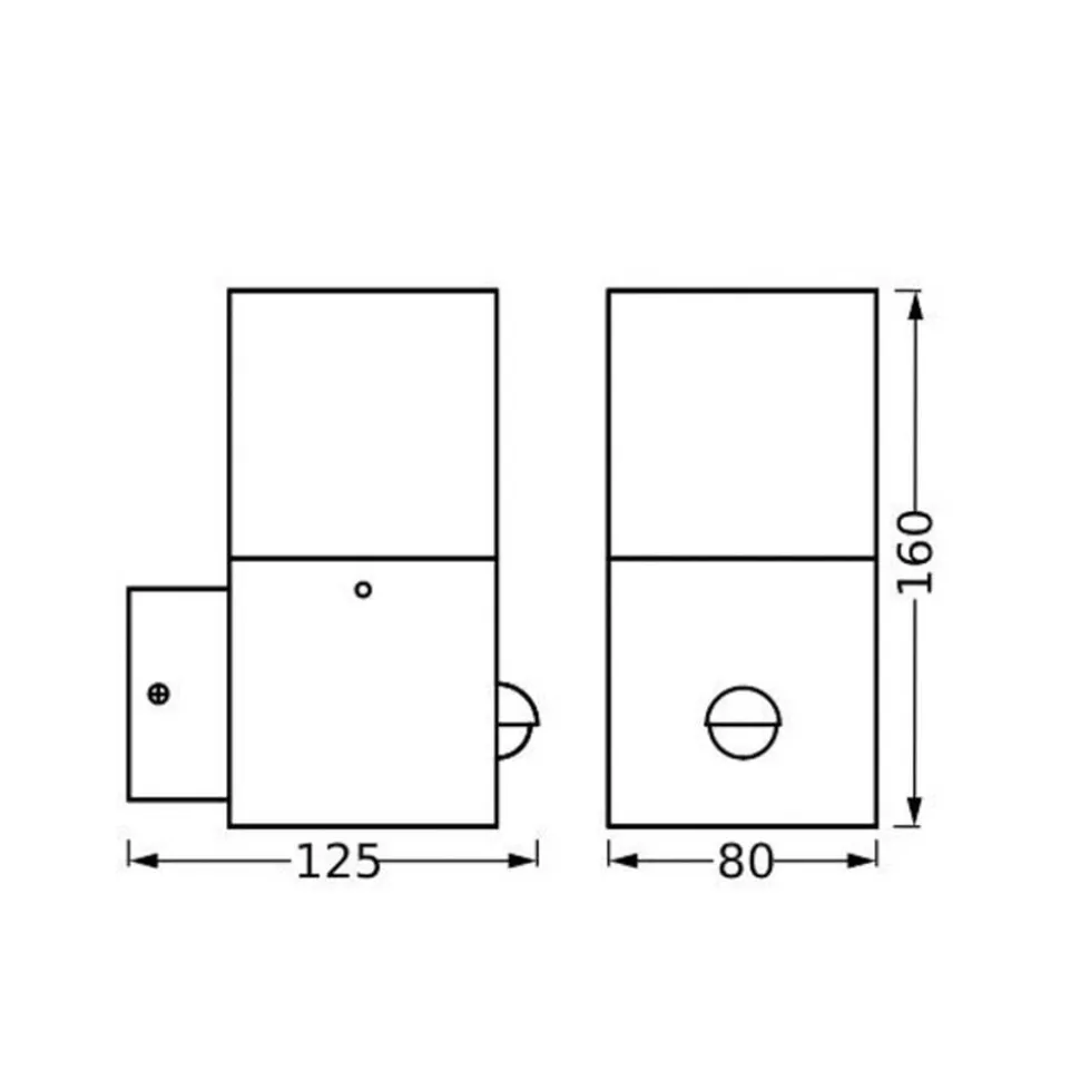 LEDVANCE Endura Classic Figo Square utendørs vegglampe, sensor
