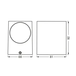 LEDVANCE Endura Classic Square down svart