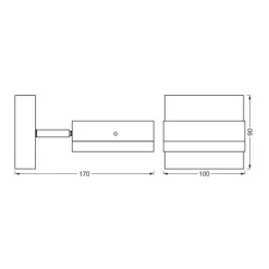 LEDVANCE Endura Classic Spot Square utendørs vegglampe