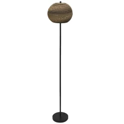 LEDVANCE gulvlampe Ball høyde 116 cm, brun, bølgepapp, E27