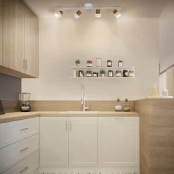 LEDVANCE LED takspot Cork, GU10, 4-lys, dimbar, hvit