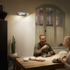 LEDVANCE LED-takspot Pluto, stål, tre, 2-lys, hvit