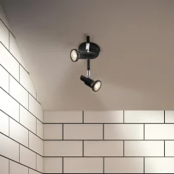 LEDVANCE LED-takspotlight GU10, to-lys, svart