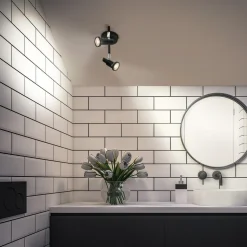 LEDVANCE LED-takspotlight GU10, to-lys, svart