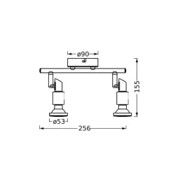 LEDVANCE LED-takspotlight GU10, to-lys, svart