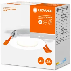 LEDVANCE Recess Slim LED-innbyggingslampe Ø8,5 cm 6500K
